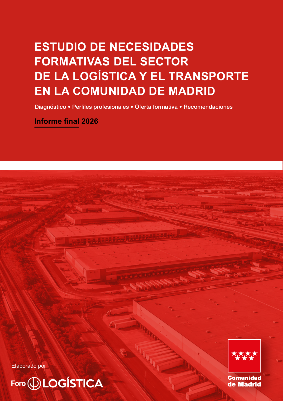 Portada del Estudio de necesidades formativas del sector de la logística y el transporte en la Comunidad de Madrid